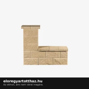 LEIER KAISERSTEIN ARCHITEKTÚRA KERÍTÉS FÉLKŐ 20 X 20 X 20 CM BEIGE