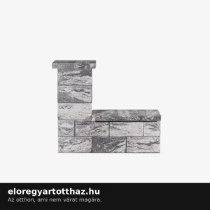 LEIER KAISERSTEIN ARCHITEKTÚRA KERÍTÉS FÉLKŐ 20 X 20 X 20 CM FEKETEMÁRVÁNY