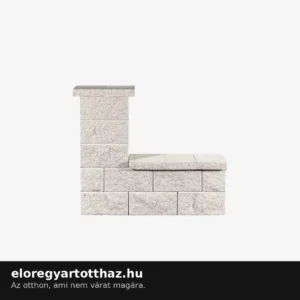 LEIER KAISERSTEIN ARCHITEKTÚRA KERÍTÉS FÉLKŐ 20 X 20 X 20 CM TÖRTFEHÉR