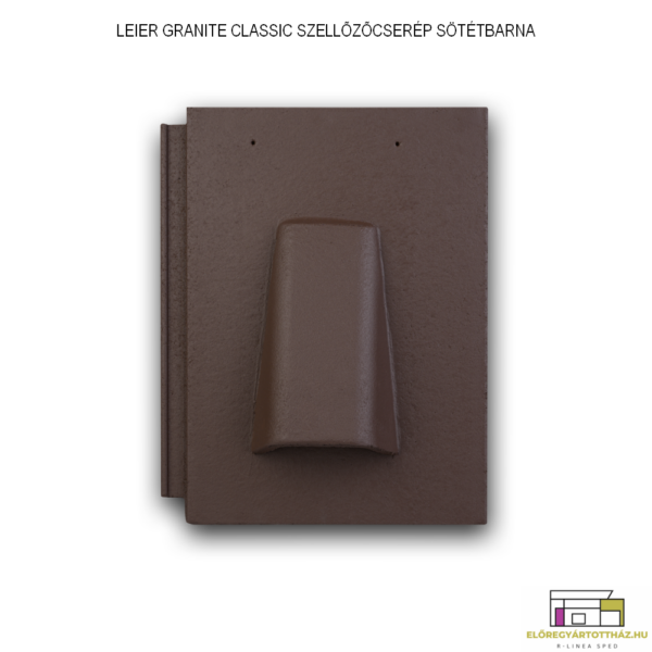 LEIER GRANITE CLASSIC SZELLŐZŐCSERÉP KUPAKKAL SÖTÉTBARNA