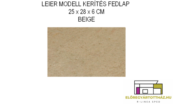 LEIER KAISERSTEIN MODELL FEDLAP 25 x 28 x 6 CM BEIGE