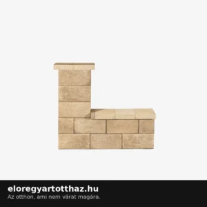 LEIER KAISERSTEIN MODERN KERÍTÉS FÉLKŐ 20 X 20 X 20 CM BEIGE-BARNA