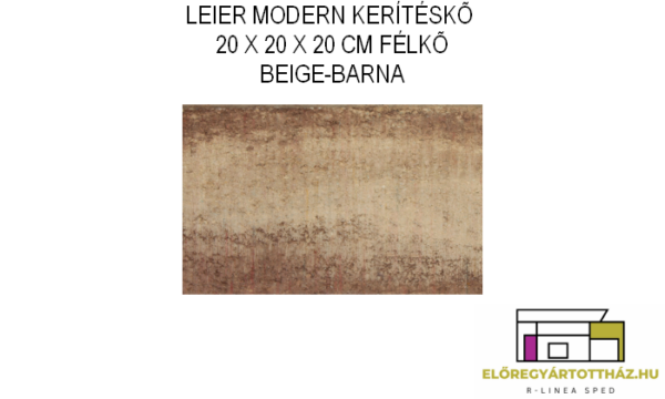 LEIER KAISERSTEIN MODERN KERÍTÉS FÉLKŐ 20 X 20 X 20 CM BEIGE-BARNA