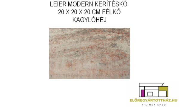 LEIER KAISERSTEIN MODERN KERÍTÉS FÉLKŐ 20 X 20 X 20 CM KAGYLÓHÉJ