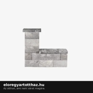 LEIER KAISERSTEIN MODERN KERÍTÉS FÉLKŐ 20 X 20 X 20 CM JÉGSZÜRKE