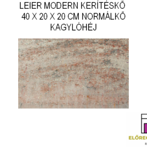 LEIER KAISERSTEIN MODERN KERÍTÉS NORMÁLKŐ 40 X 20 X 20 CM KAGYLÓHÉJ