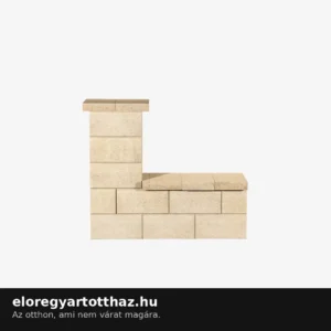 LEIER KAISERSTEIN MODERN KERÍTÉS FÉLKŐ 20 X 20 X 20 CM BEIGE