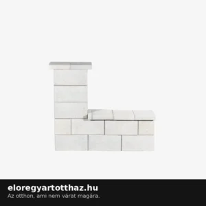 LEIER KAISERSTEIN MODERN KERÍTÉS FÉLKŐ 20 X 20 X 20 CM TÖRTFEHÉR