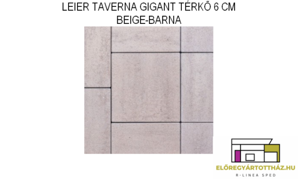 LEIER KAISERSTEIN TAVERNA GIGANT TÉRKŐ 6 CM BEIGE-BARNA