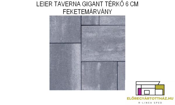 LEIER KAISERSTEIN TAVERNA GIGANT TÉRKŐ 6 CM FEKETEMÁRVÁNY