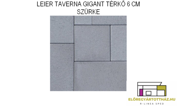 LEIER KAISERSTEIN TAVERNA GIGANT TÉRKŐ 6 CM SZÜRKE
