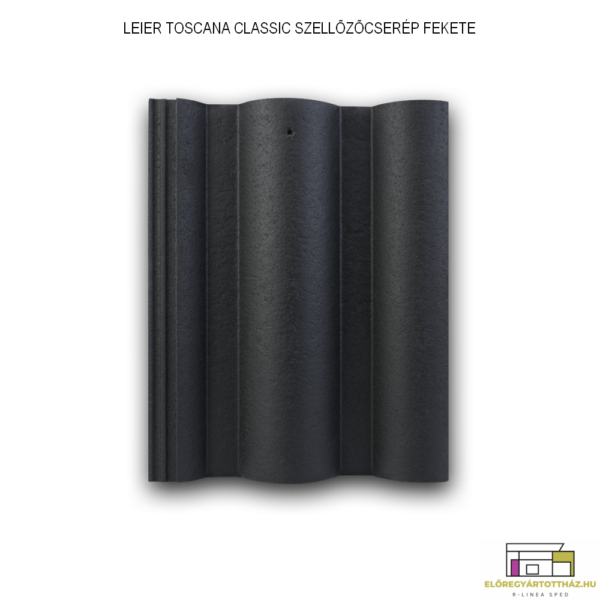 LEIER TOSCANA CLASSIC SZELLŐZŐCSERÉP KUPAK NÉLKÜL FEKETE