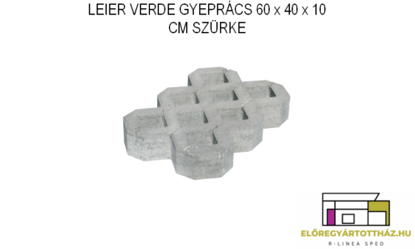 LEIER KLASSZIKUS VERDE GYEPRÁCS 60 x 40 x 10 CM SZÜRKE