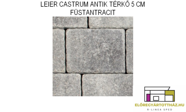 LEIER KAISERSTEIN CASTRUM ANTIK TÉRKŐ 5 CM FÜSTANTRACIT