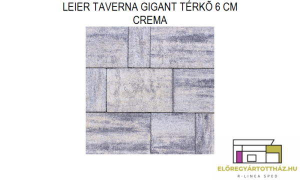 LEIER KAISERSTEIN TAVERNA GIGANT TÉRKŐ 6 CM CREMA
